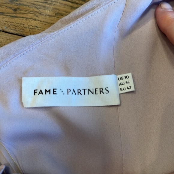 Fame and Partners BHLDN Haylie Dress – Size 10 – Light Pink with Cut-Out Waist - Picture 5 of 6